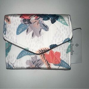 Vera Bradley Ultralight RFID Mini Tri-fold Wallet - Tropical Floral Print